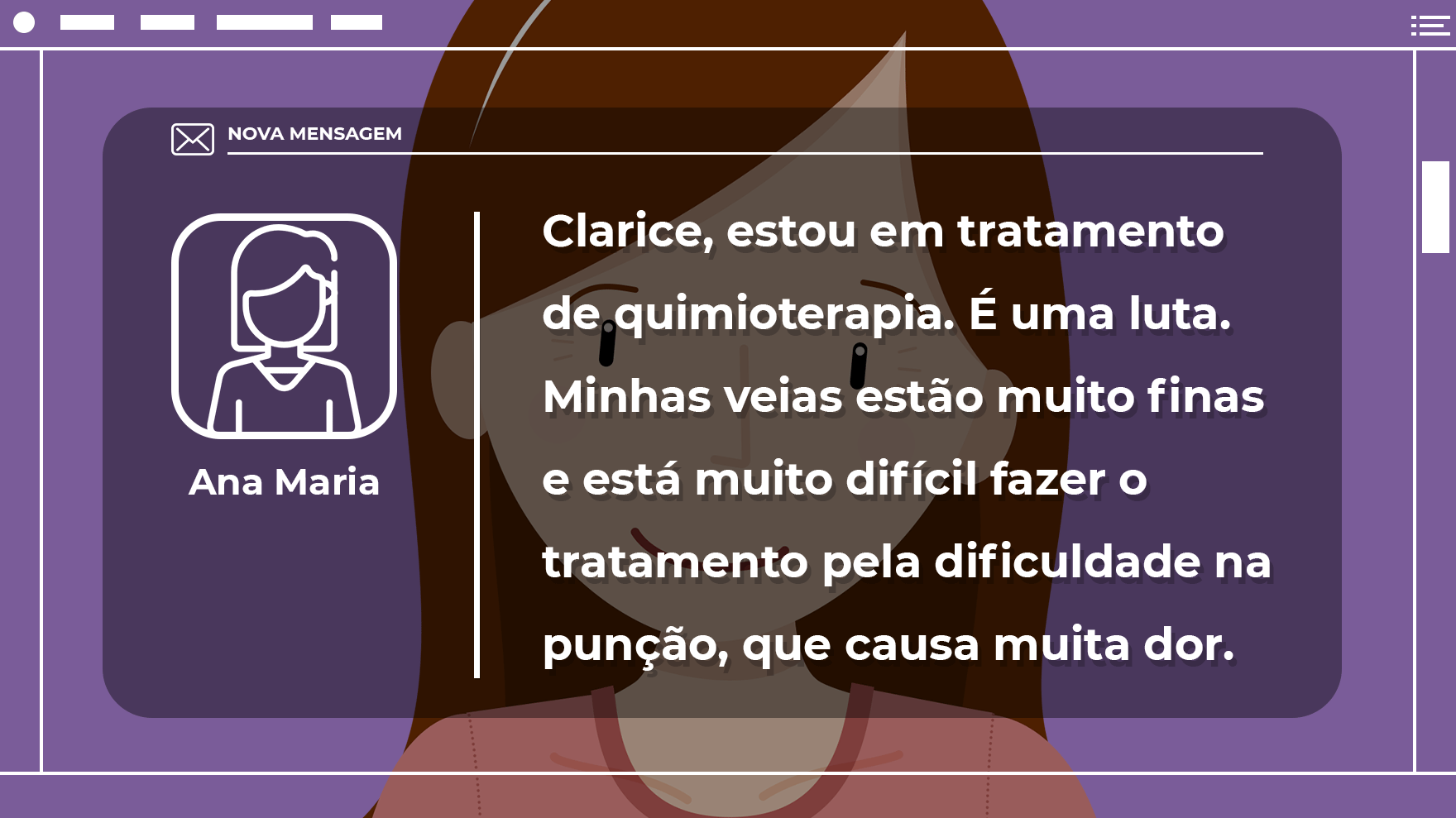 Clarice, personagem para campanha BD Brasil sobre câncer de mama (via GPeS)