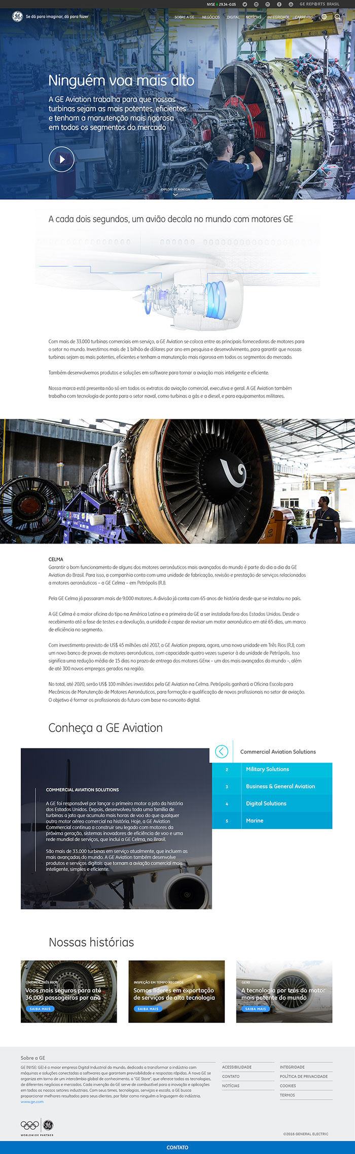 GE - General Electric - Layouts do site BR e Latam - 2016 - Via Edelman