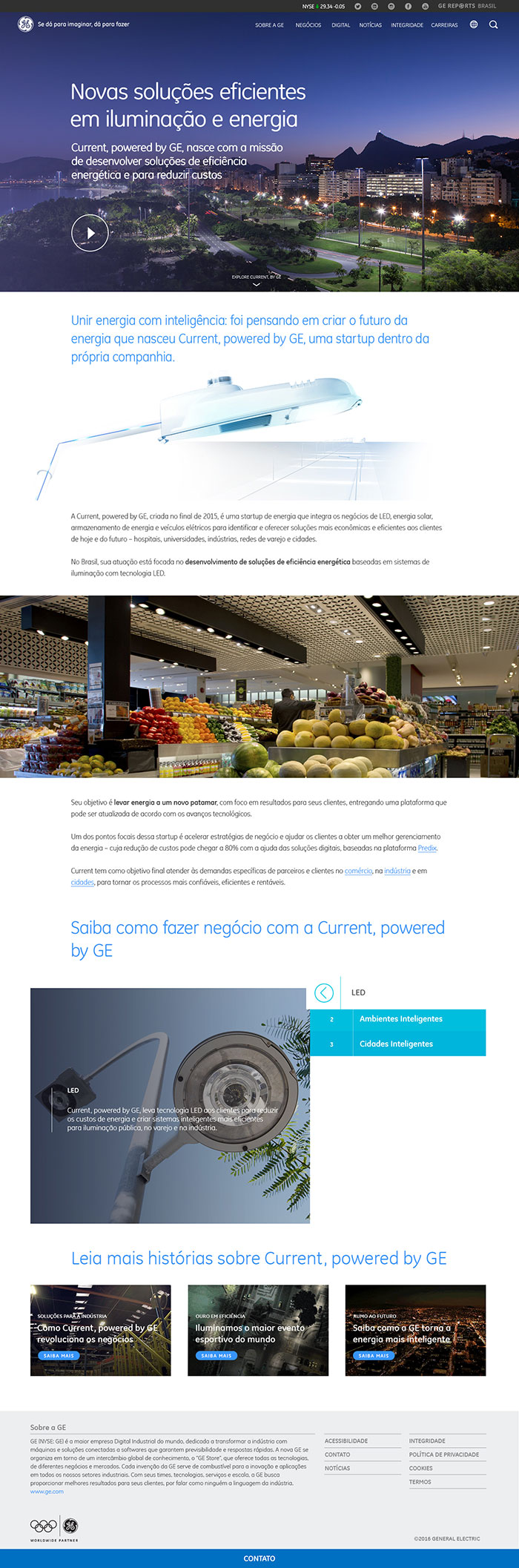 GE - General Electric - Layouts do site BR e Latam - 2016 - Via Edelman