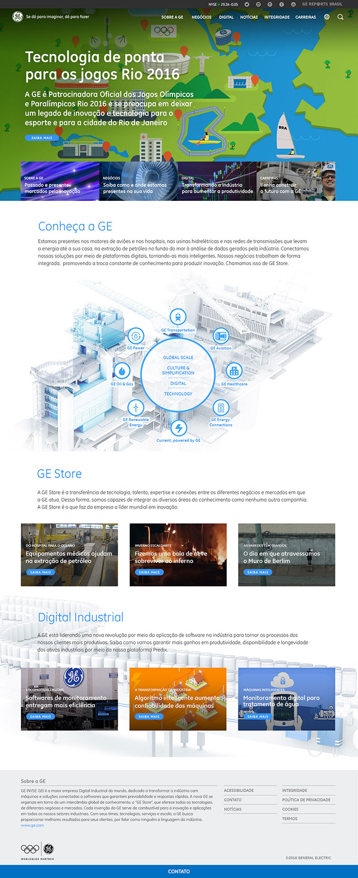 GE - General Electric - Layouts do site BR e Latam - 2016 - Via Edelman