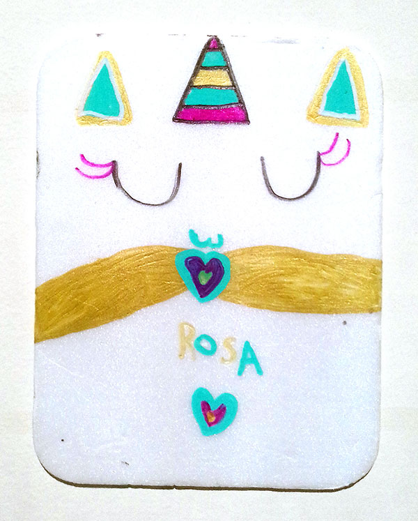 Pintura em isopor feita por alunxs da escola Amorim Lima nas oficinas Festa das Prendas 2019 com a participação de voluntários e a comunidade escolar