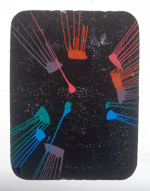 Pintura em isopor feita por alunxs da escola Amorim Lima nas oficinas Festa das Prendas 2019 com a participação de voluntários e a comunidade escolar