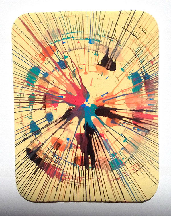 Pintura em isopor feita por alunxs da escola Amorim Lima nas oficinas Festa das Prendas 2019 com a participação de voluntários e a comunidade escolar